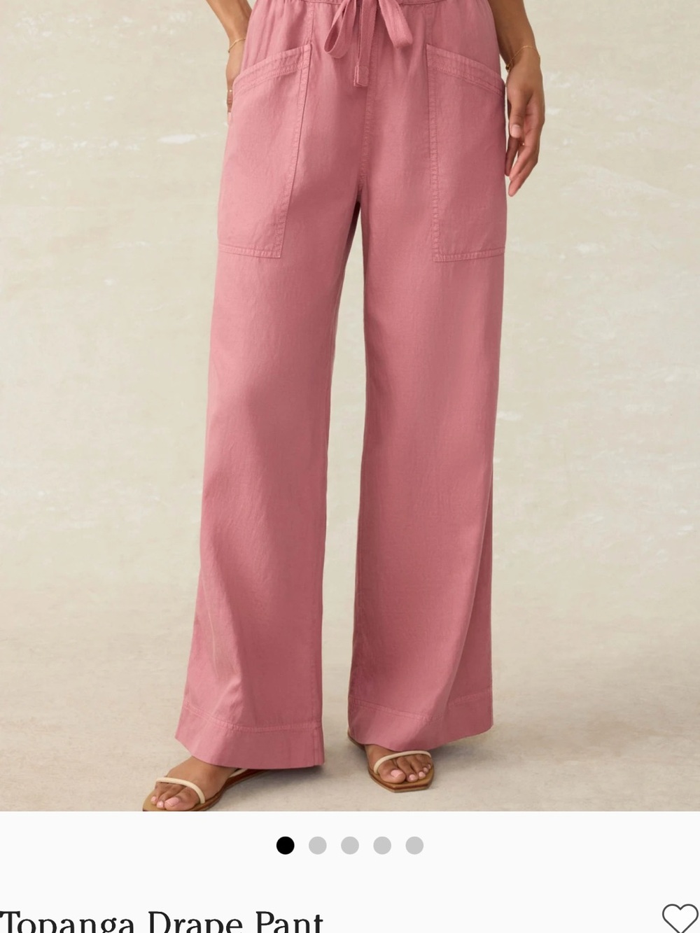 Women's Wide-Leg Topanga Drape Pants - Dusty Rose